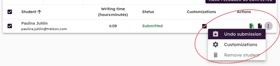 Undo-assignment
